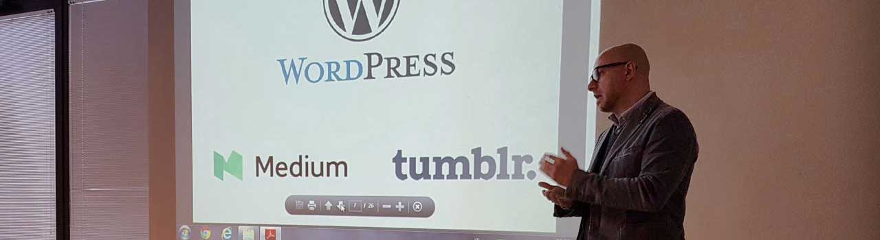 Juri Paiusco mostra WordPress a confronto con altri CMS